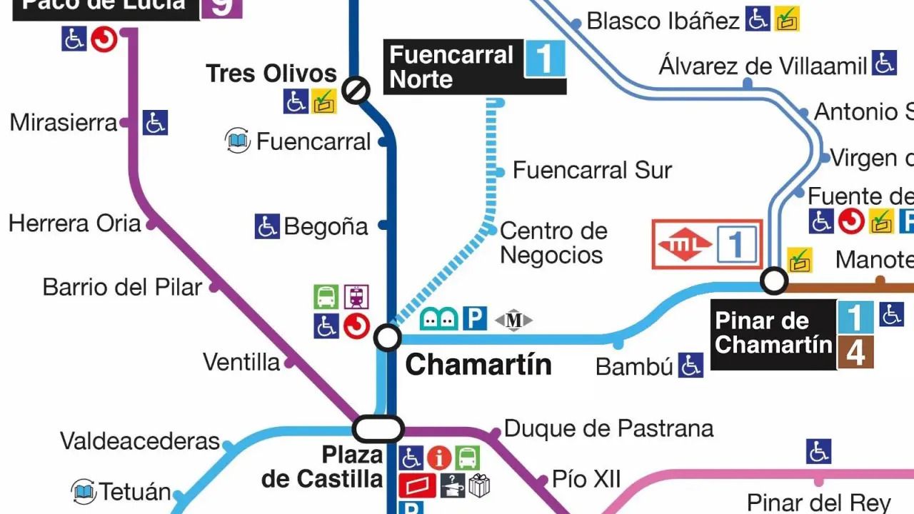Así quedará la futura L1 de Metro de Madrid.