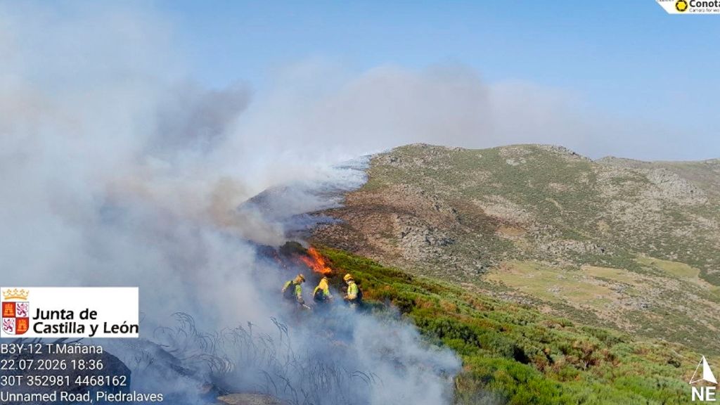 Imagen del incendio de Burgohondo en la provincia de Ávila.