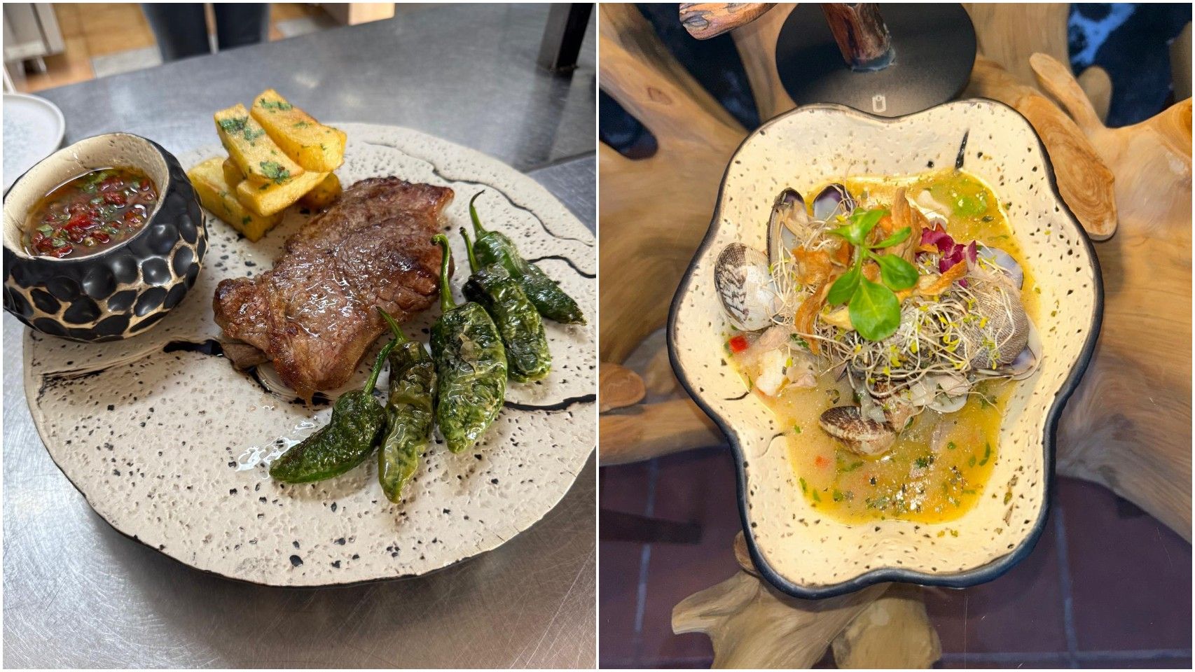 Dos de las propuestas gastronómicas del restaurante.