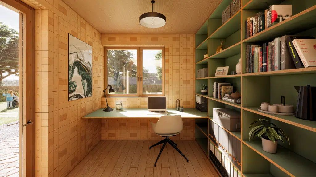 INterior de una habtación hacha con Triqbriq