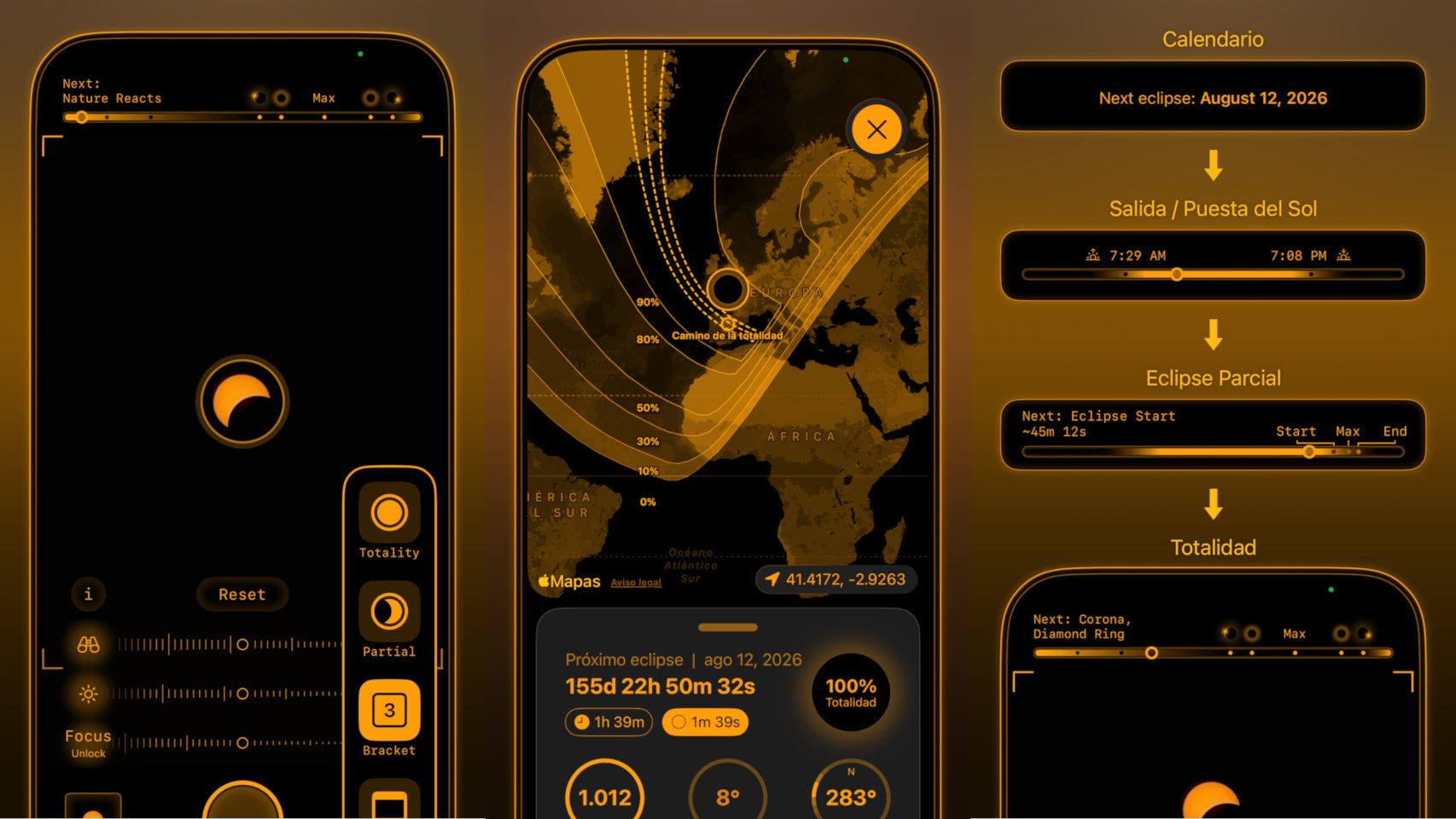 La app Solar Snap para capturar el eclipse