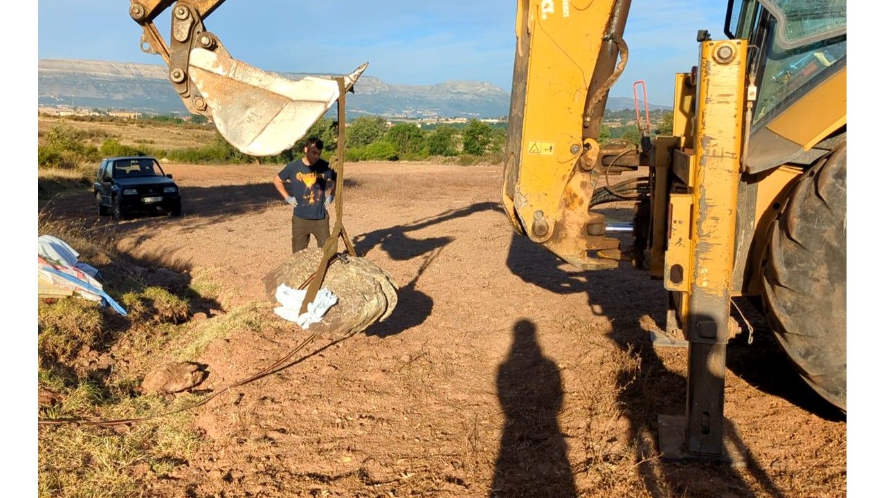Imagen de la retirada de la icnita.
