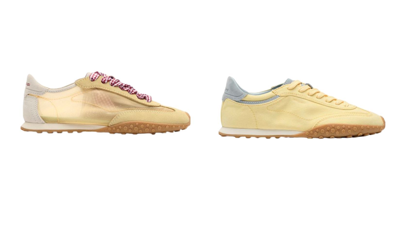 Zapatillas Bridge Solid Mesh Sun (izquierda): 150 euros. Zapatillas Bridge Canvas Yellow: 130 euros.