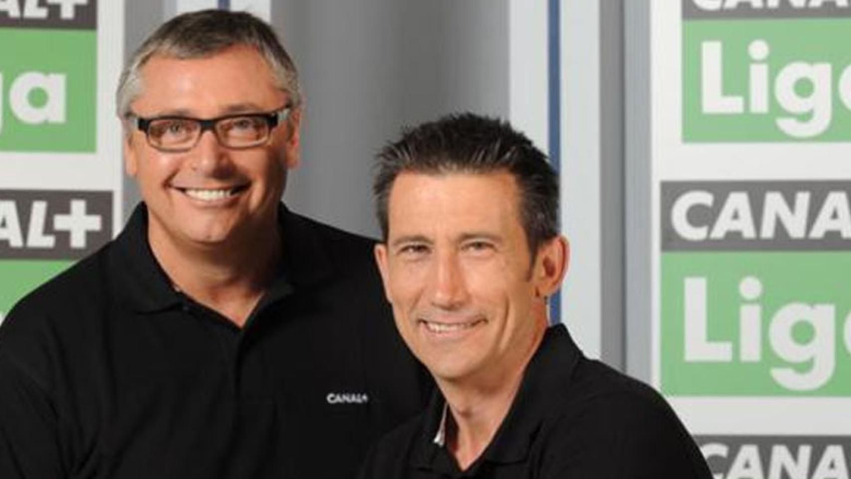 Carlos Martínez junto a Michael Robinson, fallecido en 2020.