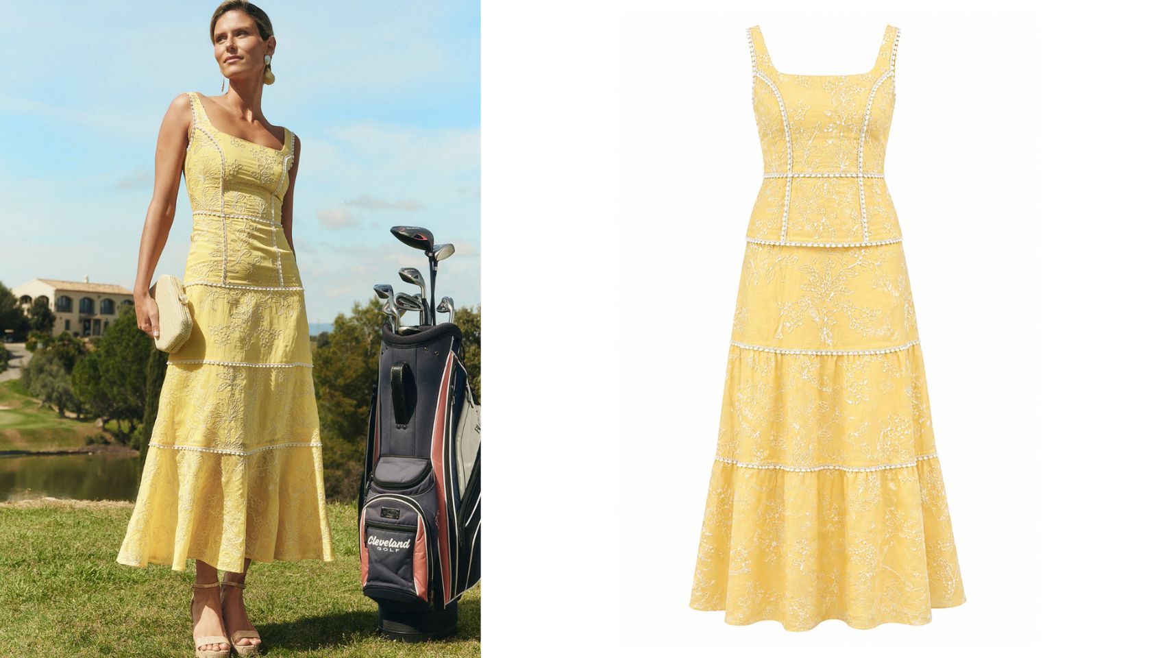 Vestido Jane Amarillo, de Miphai. Precio: 189,99 euros.