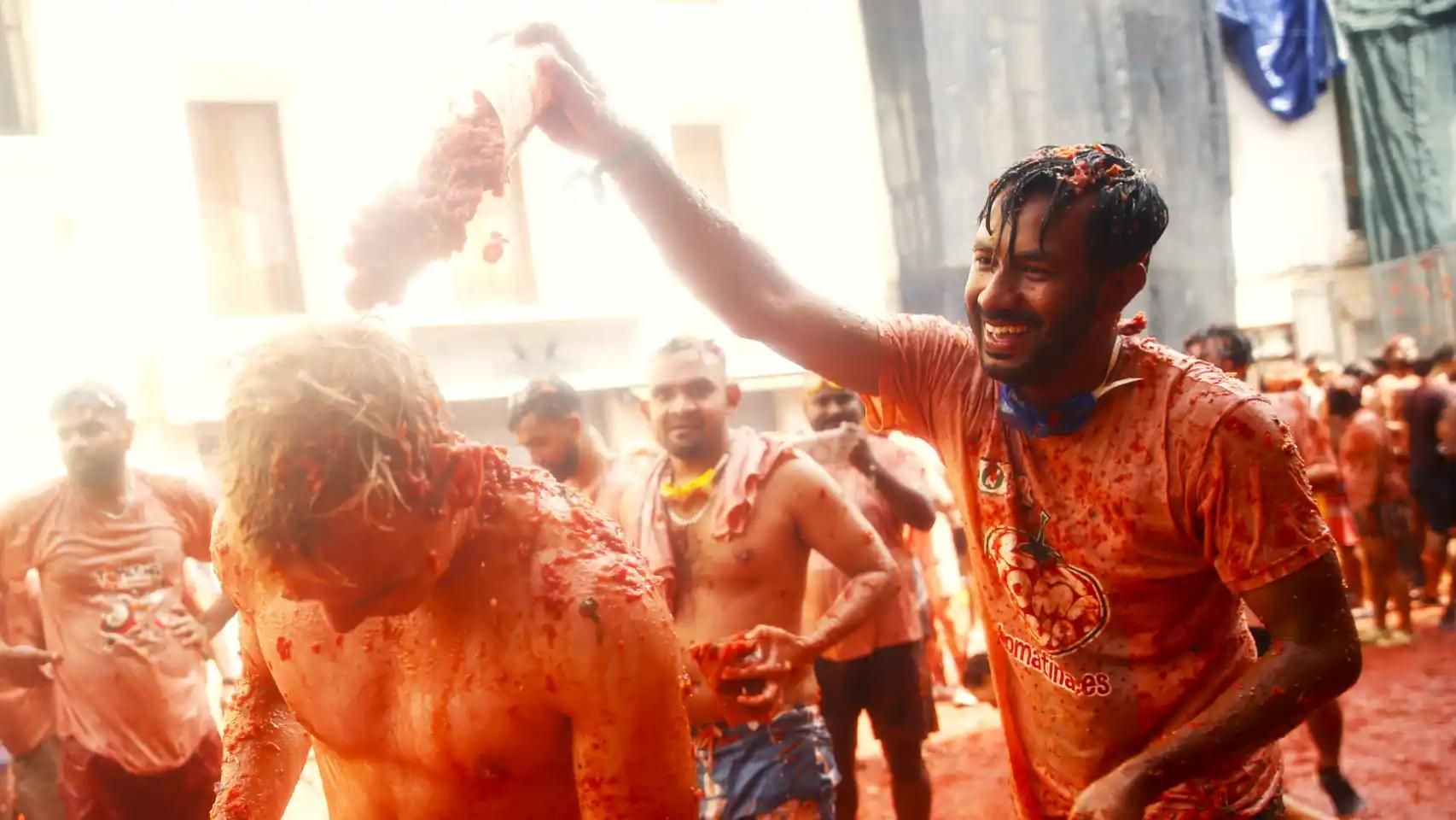 Celebración de La Tomatina.