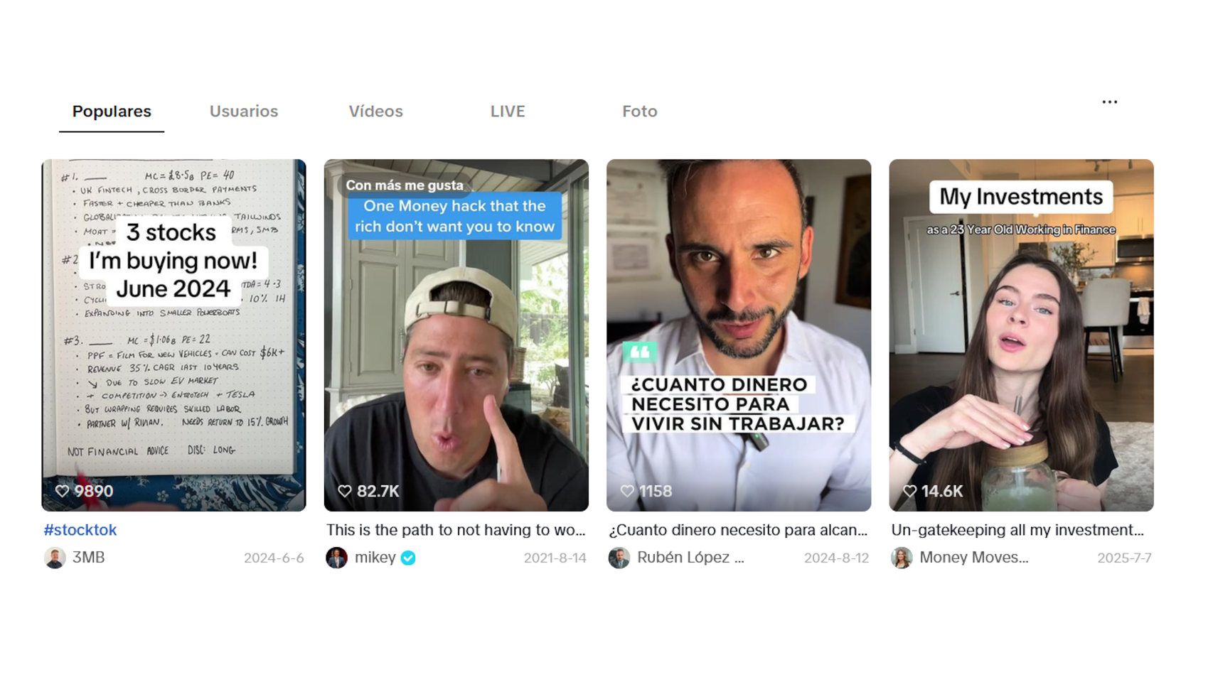 TikTok está lleno de vídeos con consejos financieros, conocidos como FinTok