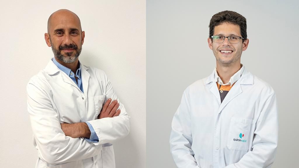 Doctor Jose Luis Alcaraz, jefe del Servicio de Pediatría Quirónsalud Murcia y el Doctor Sergio Negre jefe del Servcio de Pediatría Quirónsalud Valencia.