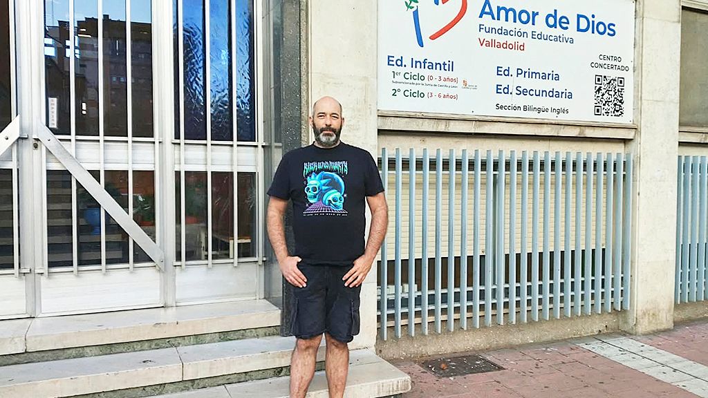 Jesús, padre de dos hijos, en la vuelta al cole.