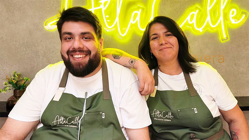 Álex y Vanessa en su nuevo restaurante.