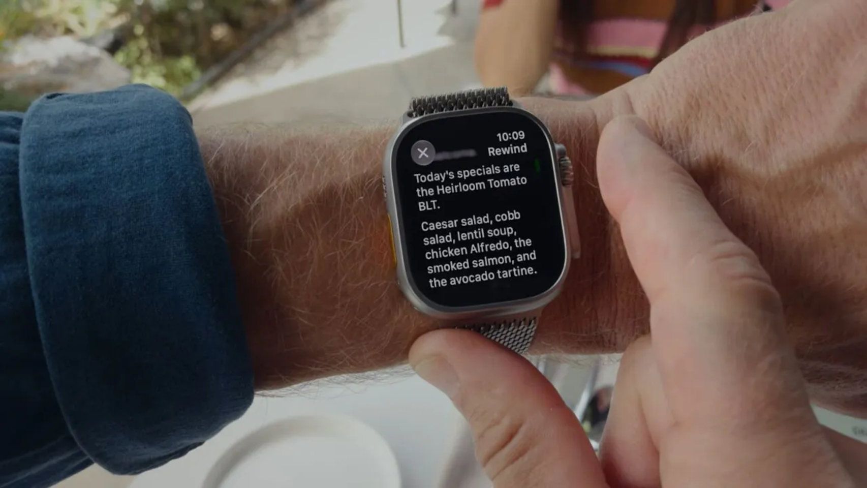 Función Rewind del Apple Watch