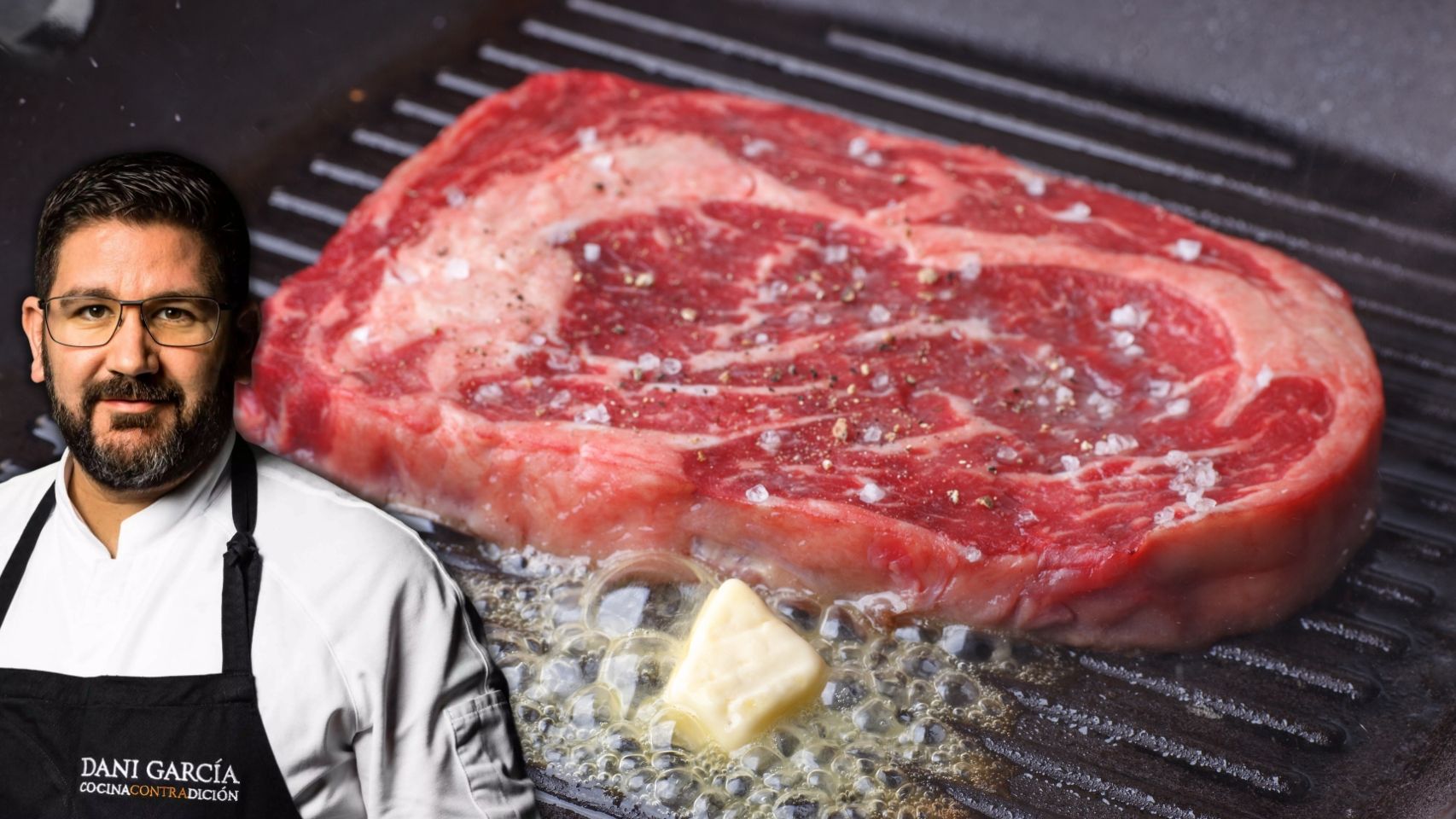 El chef Dani García y un entrecot