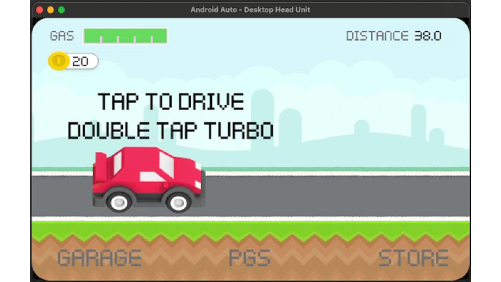 Ejemplo de videojuego en Android Auto