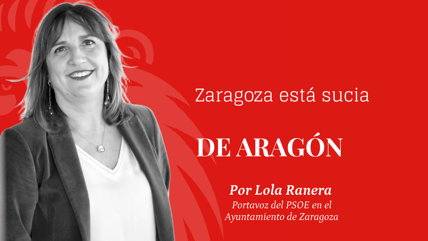 Lola Ranera, portavoz del PSOE en el Ayuntamiento de Zaragoza.