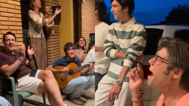Los hermanos Caño, majísimos, cantando su canción viral.