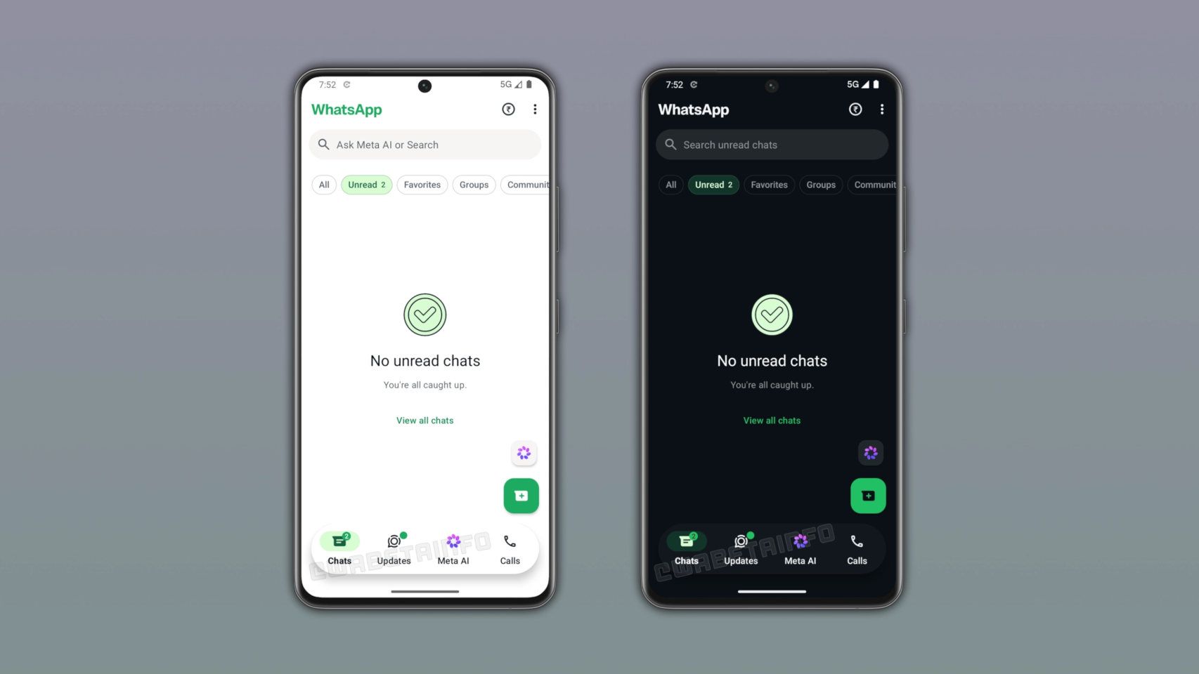 Nueva barra de navegación en WhatsApp