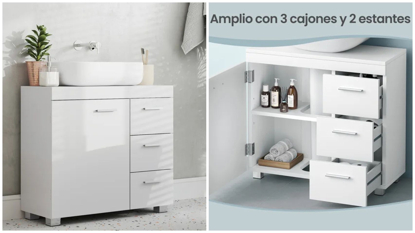 Mueble bajo lavabo.