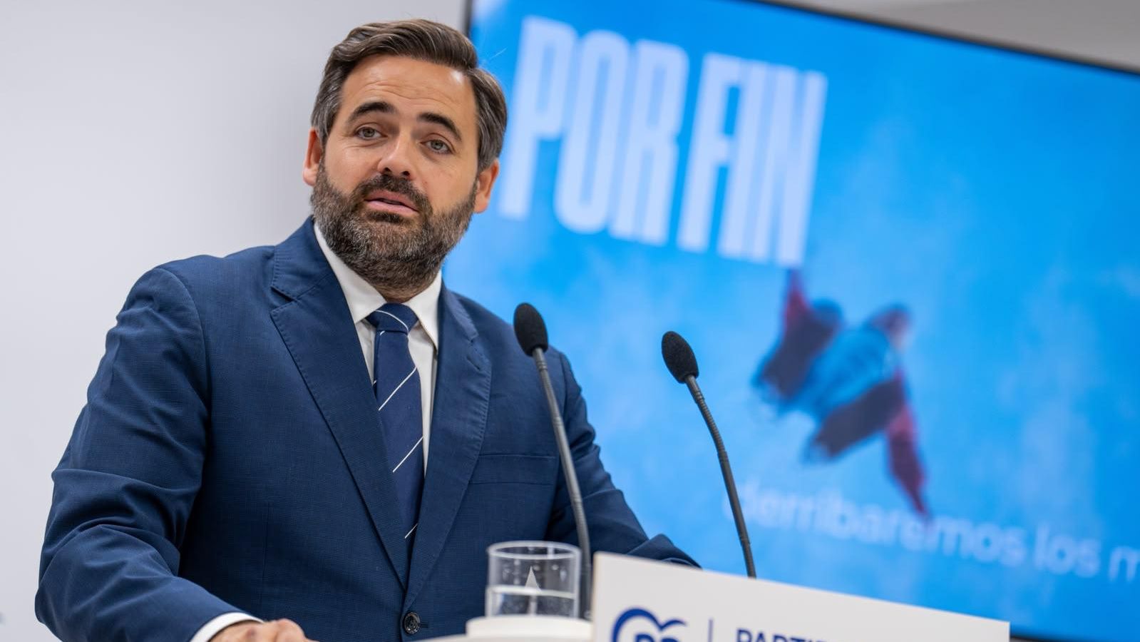 Paco Núñez, este lunes en la sede del PP de Castilla-La Mancha.