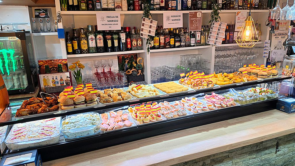 Imagen de los pinchos del Bar La Terraza en Valladolid.