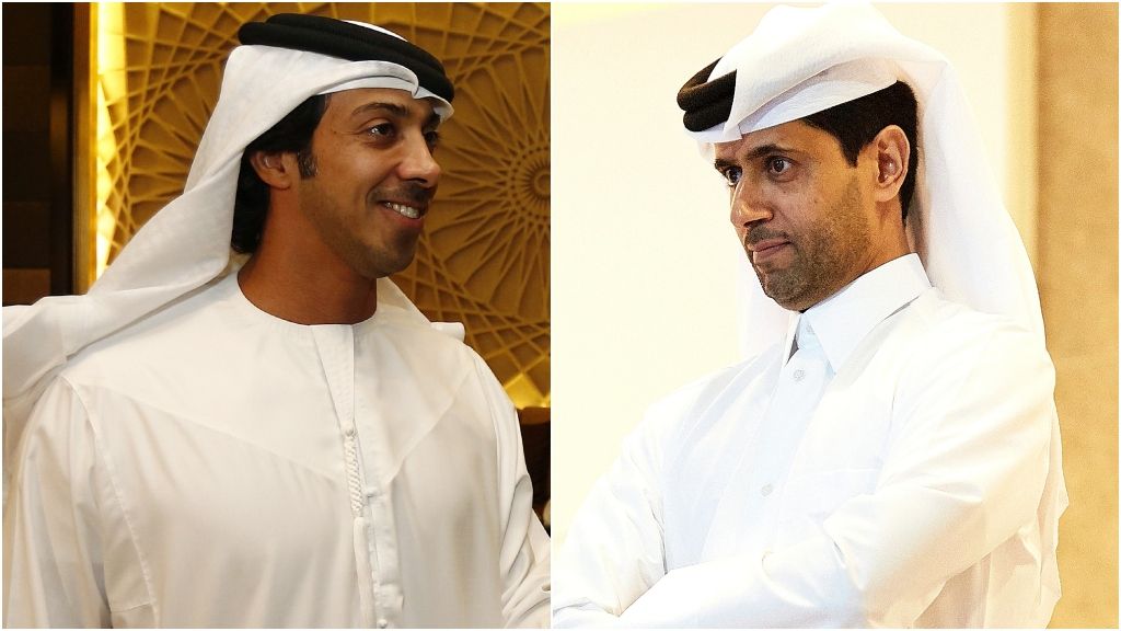 Mansour bin Zayed, dueño del City y Nasser Al-Khelaifi, dueño del PSG.