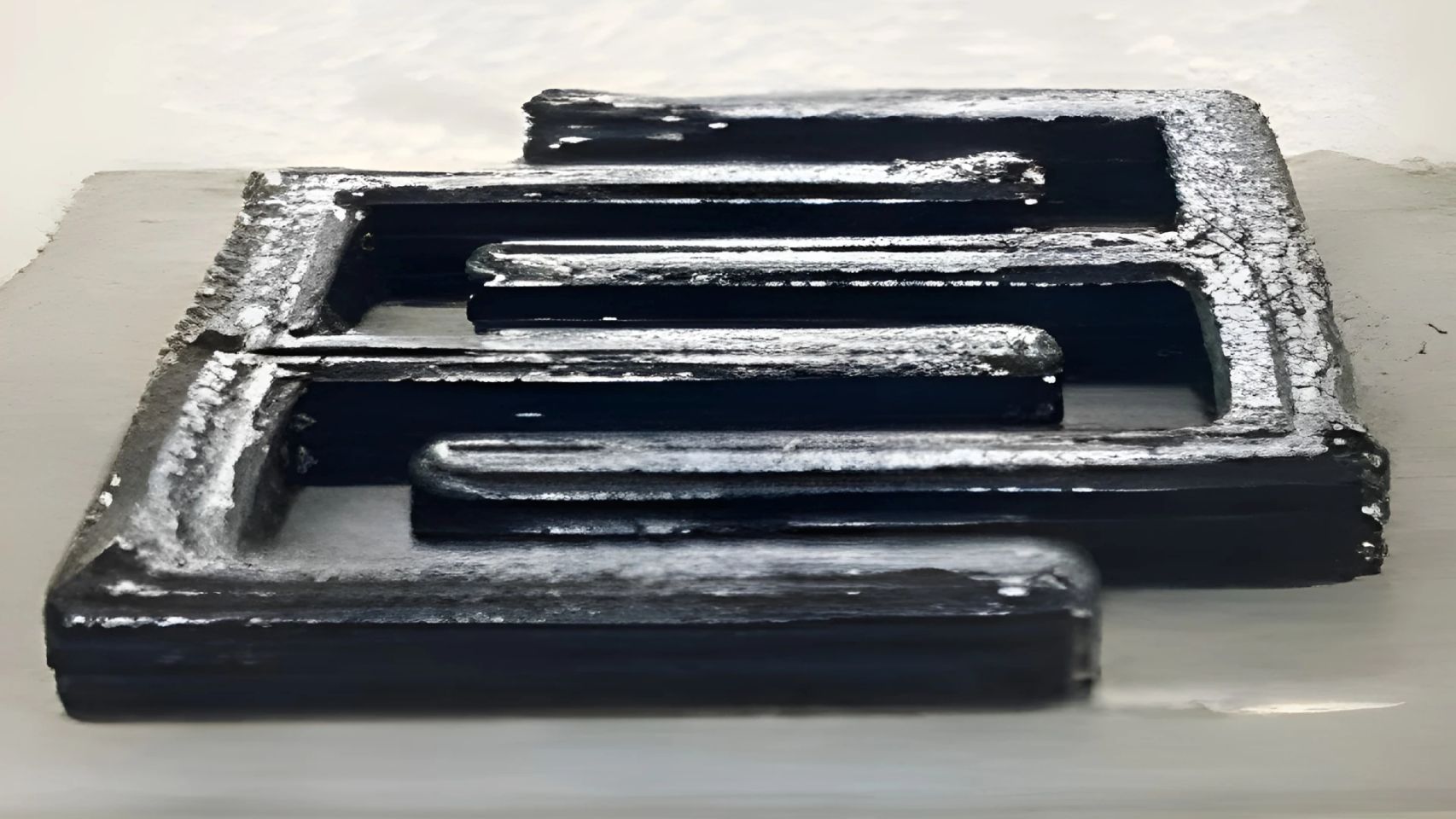 El supercondensador a base de cemento impreso en 3D.