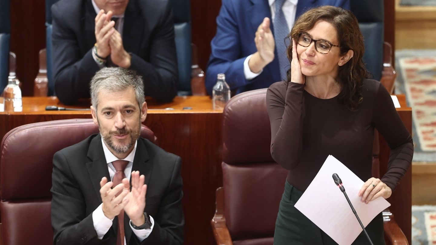 La presidenta de la Comunidad de Madrid, Isabel Díaz Ayuso, durante el pleno de la Asamblea de Madrid
