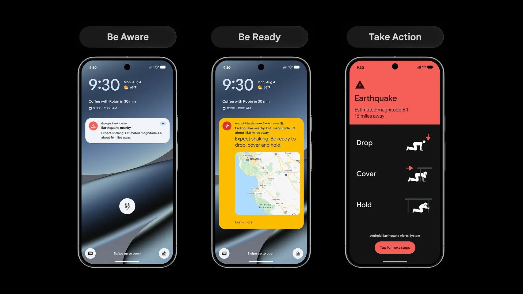 Las nuevas alertas de terremoto de Android
