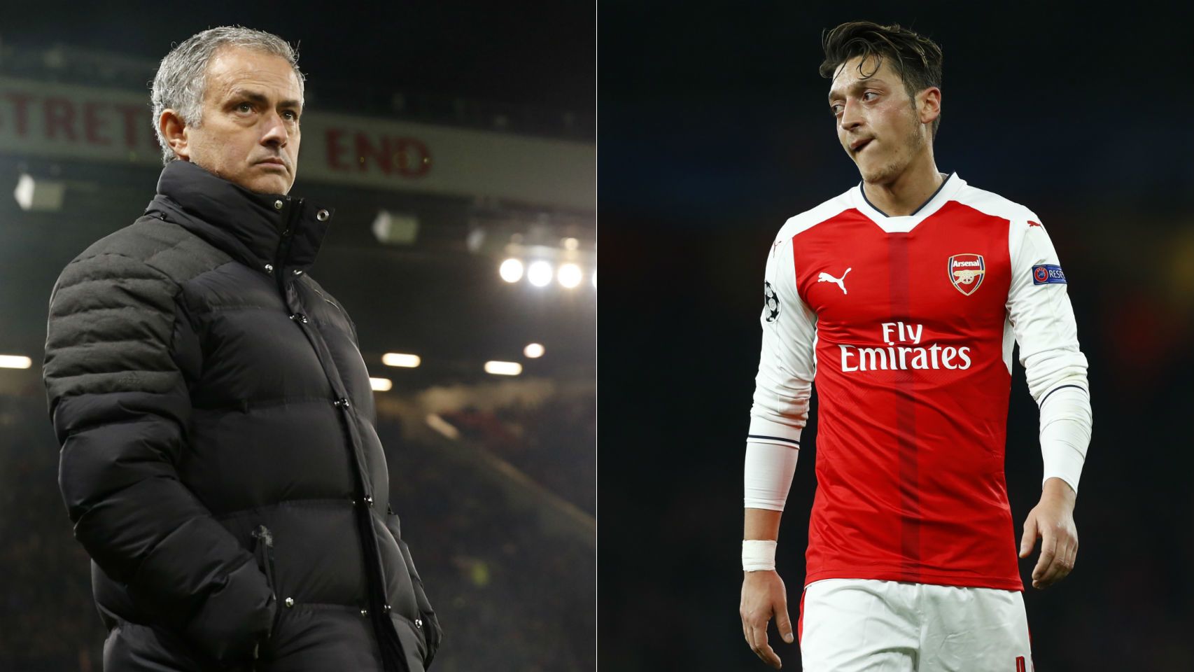 José Mourinho y Mesut Özil.