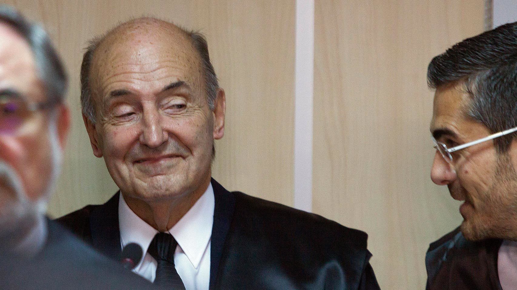 El abogado Miquel Roca Junyent, junto a Jaume Campaner durante el juicio del Caso Nóos en Palma de Mallorca.