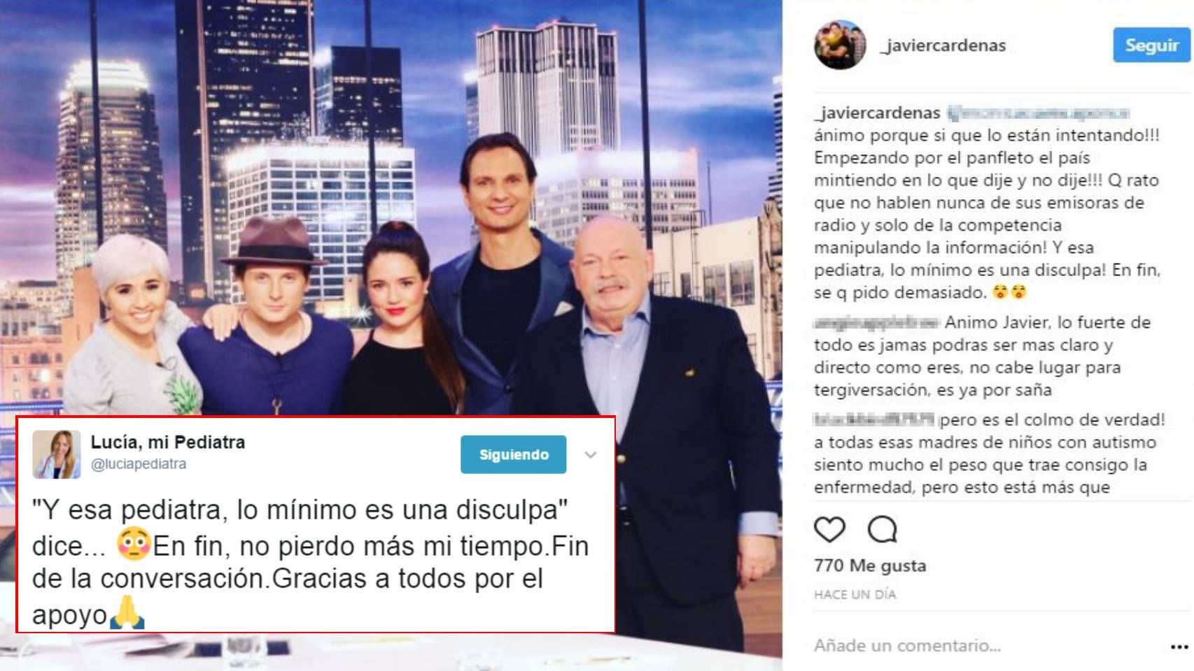 El presentador alienta a una seguidora a seguir acosando a la pediatra.