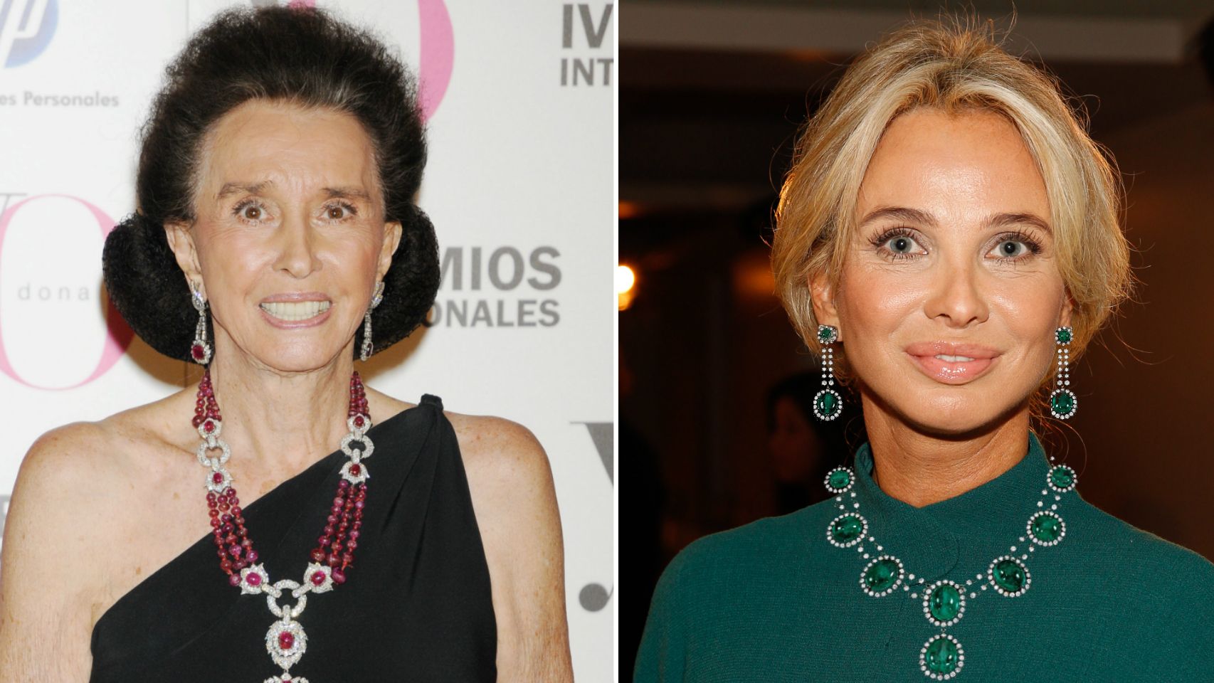 Aline Griffith y su pariente lejana Corinna zu Sayn-Wittgenstein.