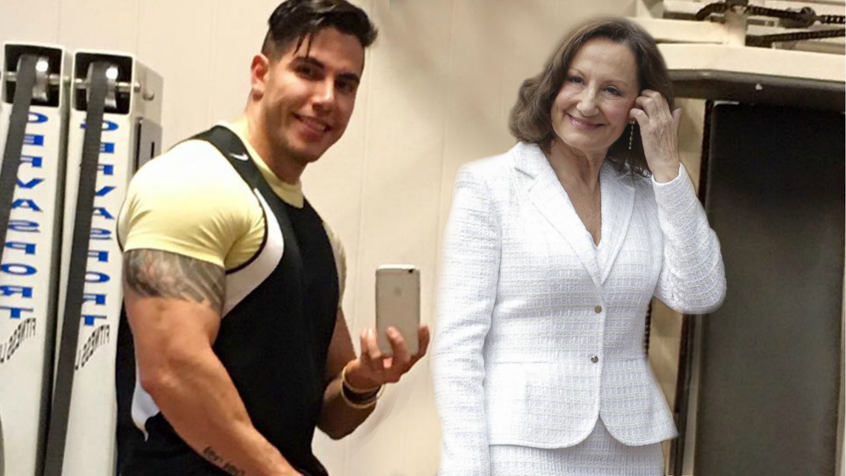 Montaje fotográfico de Paloma Rocasolano con su entrenador.