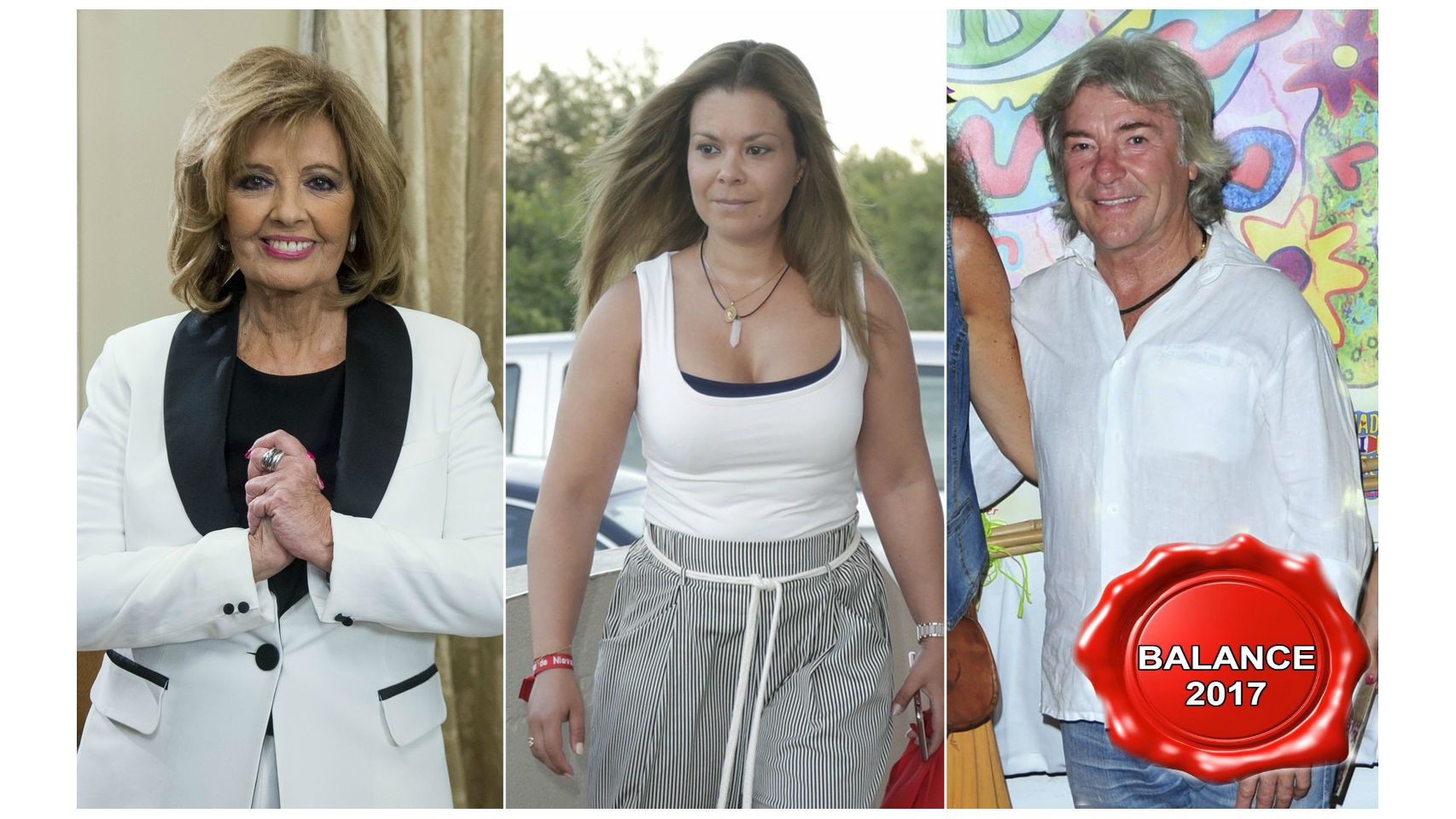 Teresa Campos, María José Campanario y Ángel Nieto.
