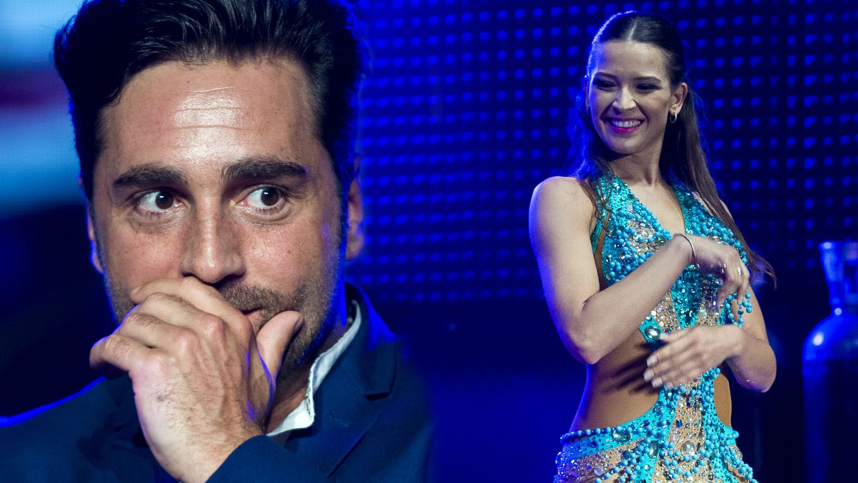 El cantante y la bailarina no dejaron de mirarse.