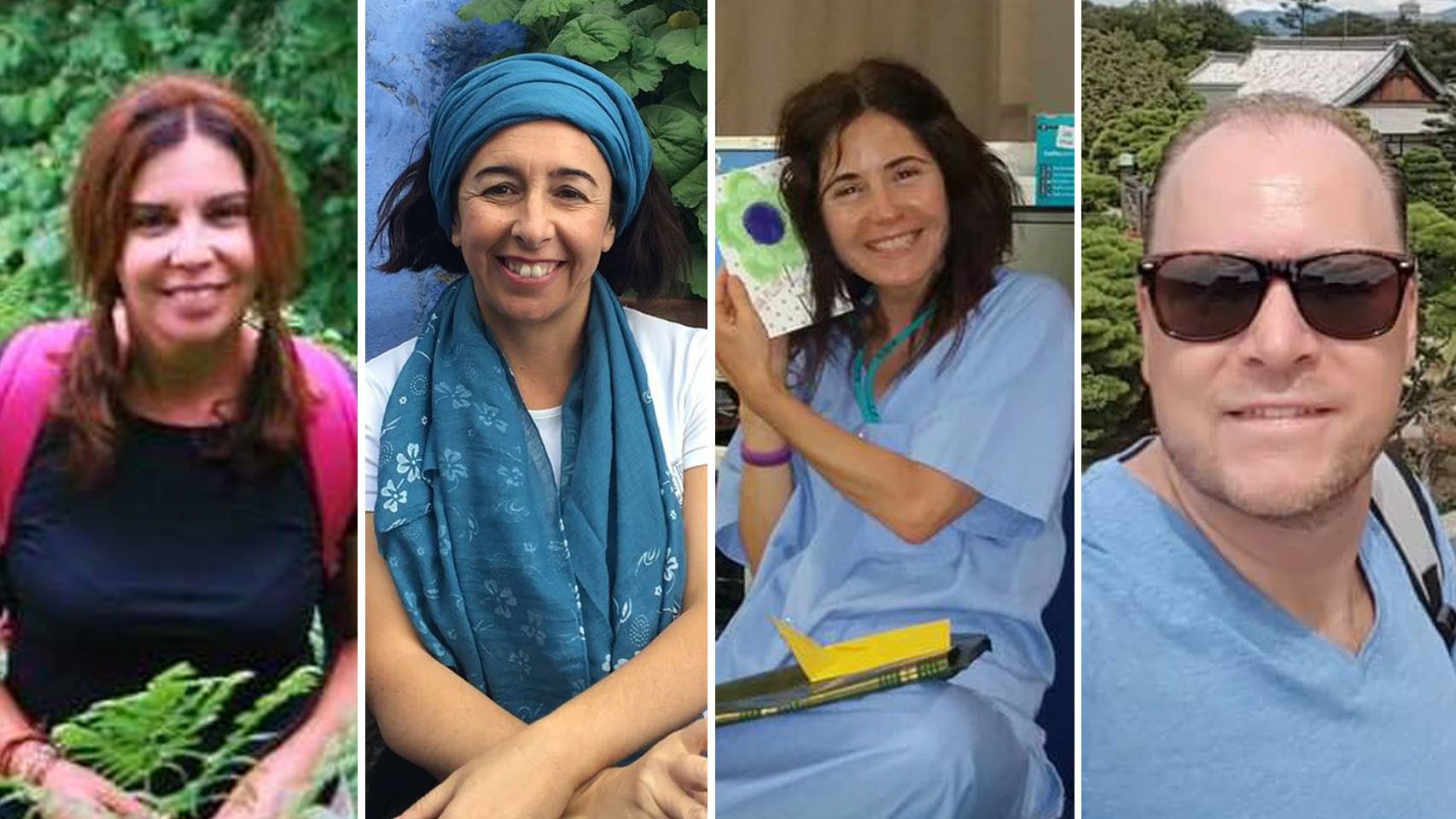 Los cuatro fallecidos: Juana Jiménez, María Belén Jiménez, María Victoria Aláez y Sebastian Giordani