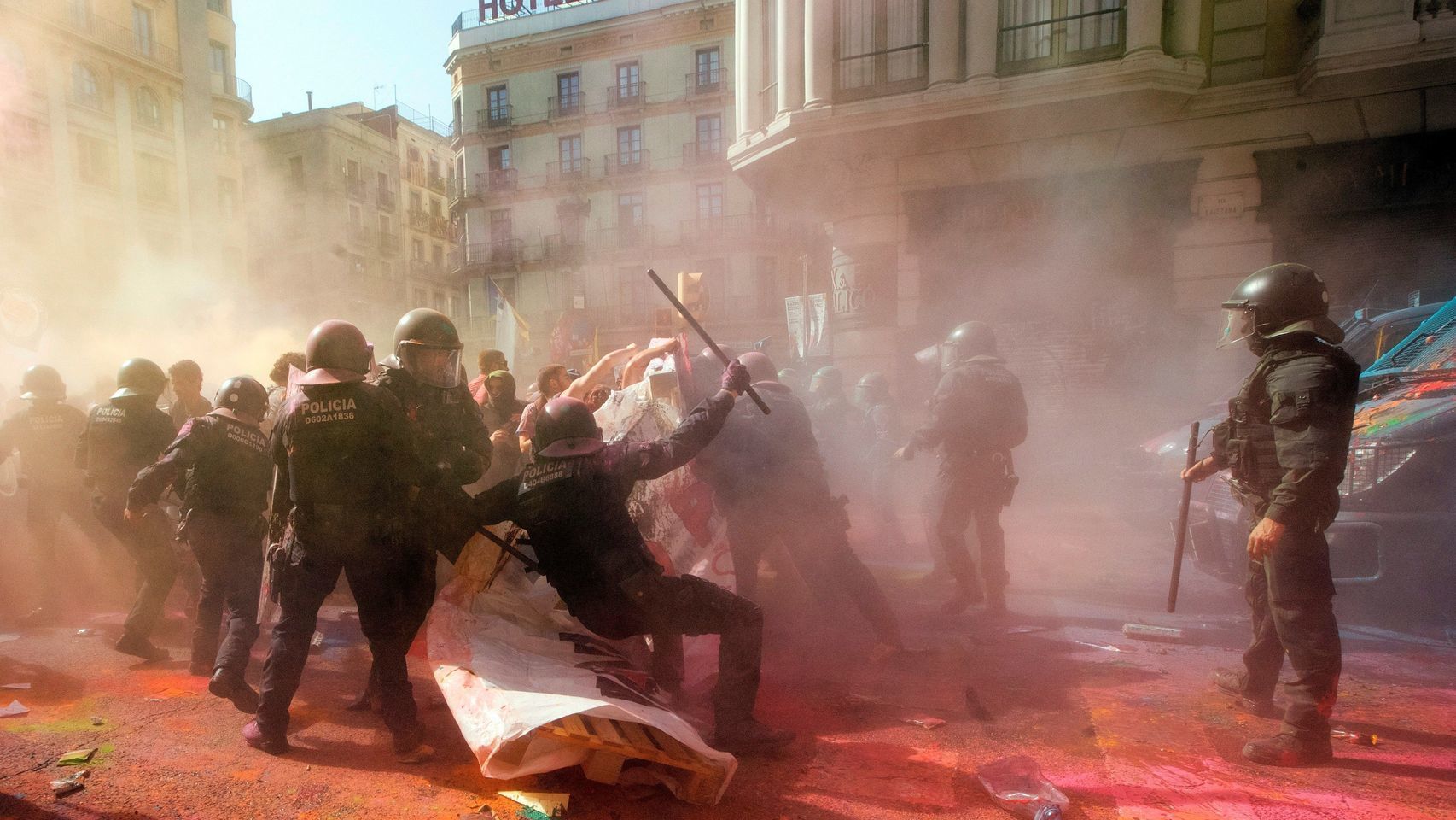 Incidentes registrados en Barcelona el pasado 29 de septiembre.