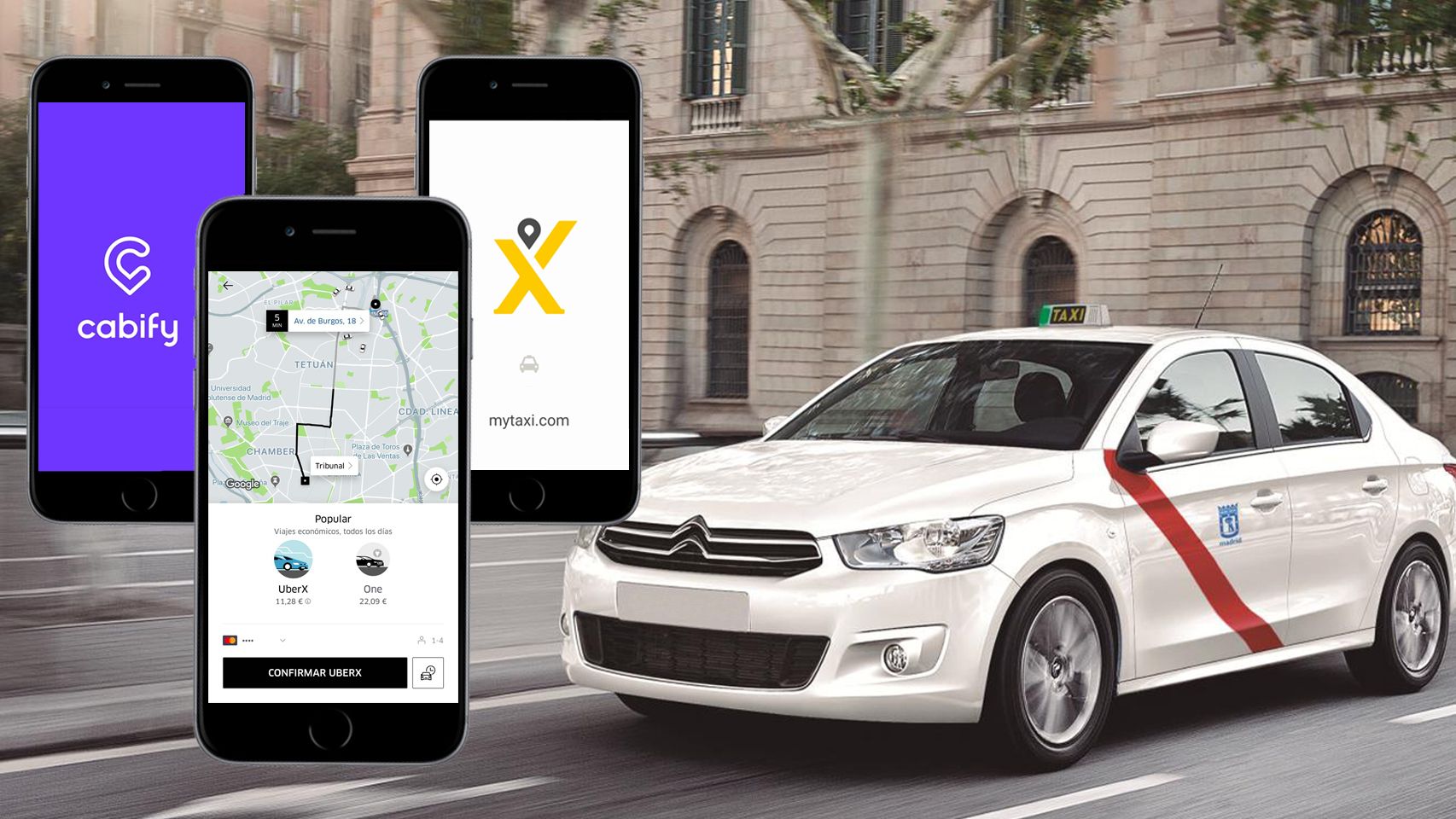 Aplicaciones de taxis.