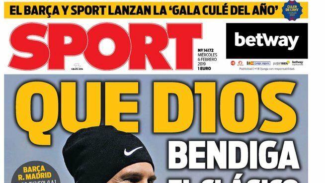 La portada del diario Sport (06/02/2019)