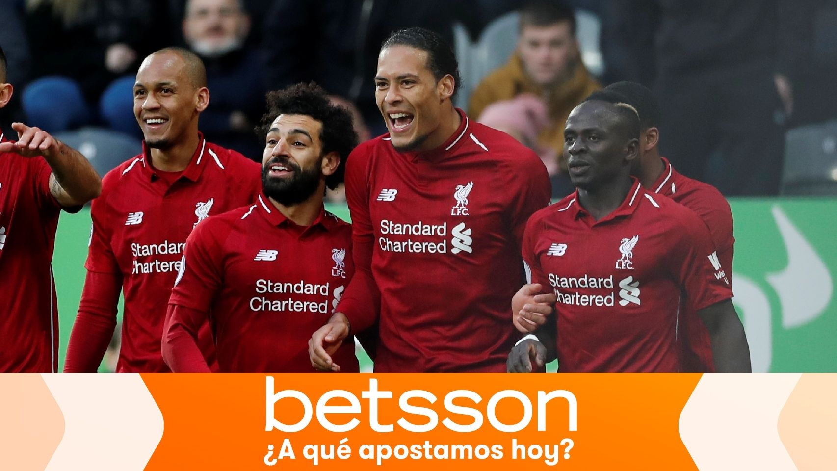 Jugadores del Liverpool celebrando un gol