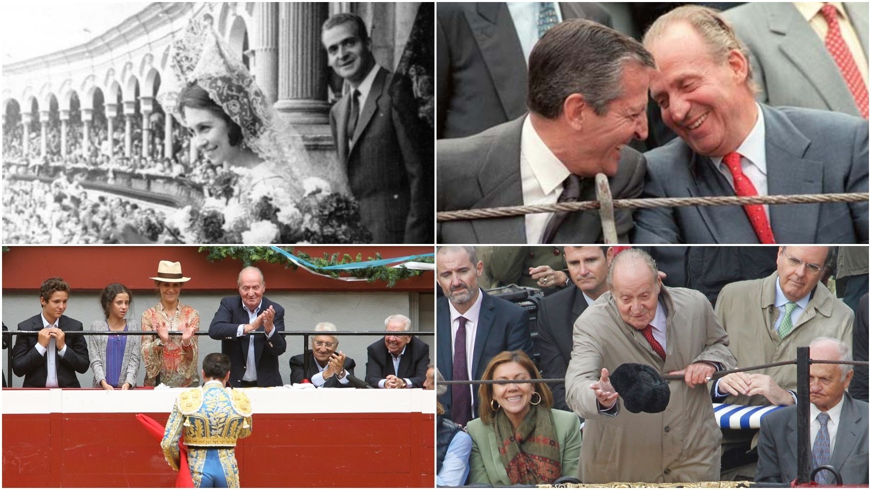 El rey Juan Carlos en los toros a través de los años