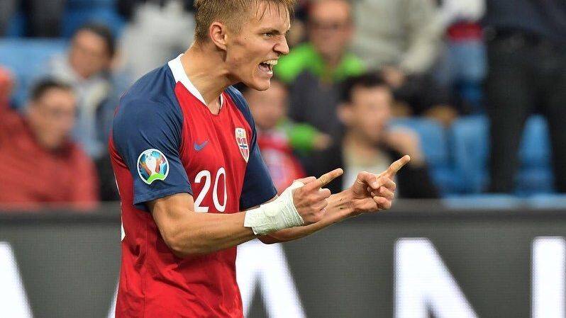Odegaard, en un partido con la selección de Noruega. Foto: Instagram (@odegaard.98)