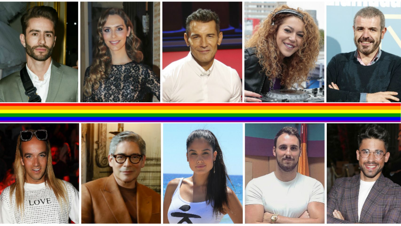 Pelayo Díaz, Ángela Ponce, Jesús Vázquez, Sofía Cristo, Lorenzo Caprile, Aless Gibaja, Patricia Yurena, Víctor Gutiérrez y Miguel Frigenti en combo JALEOS.