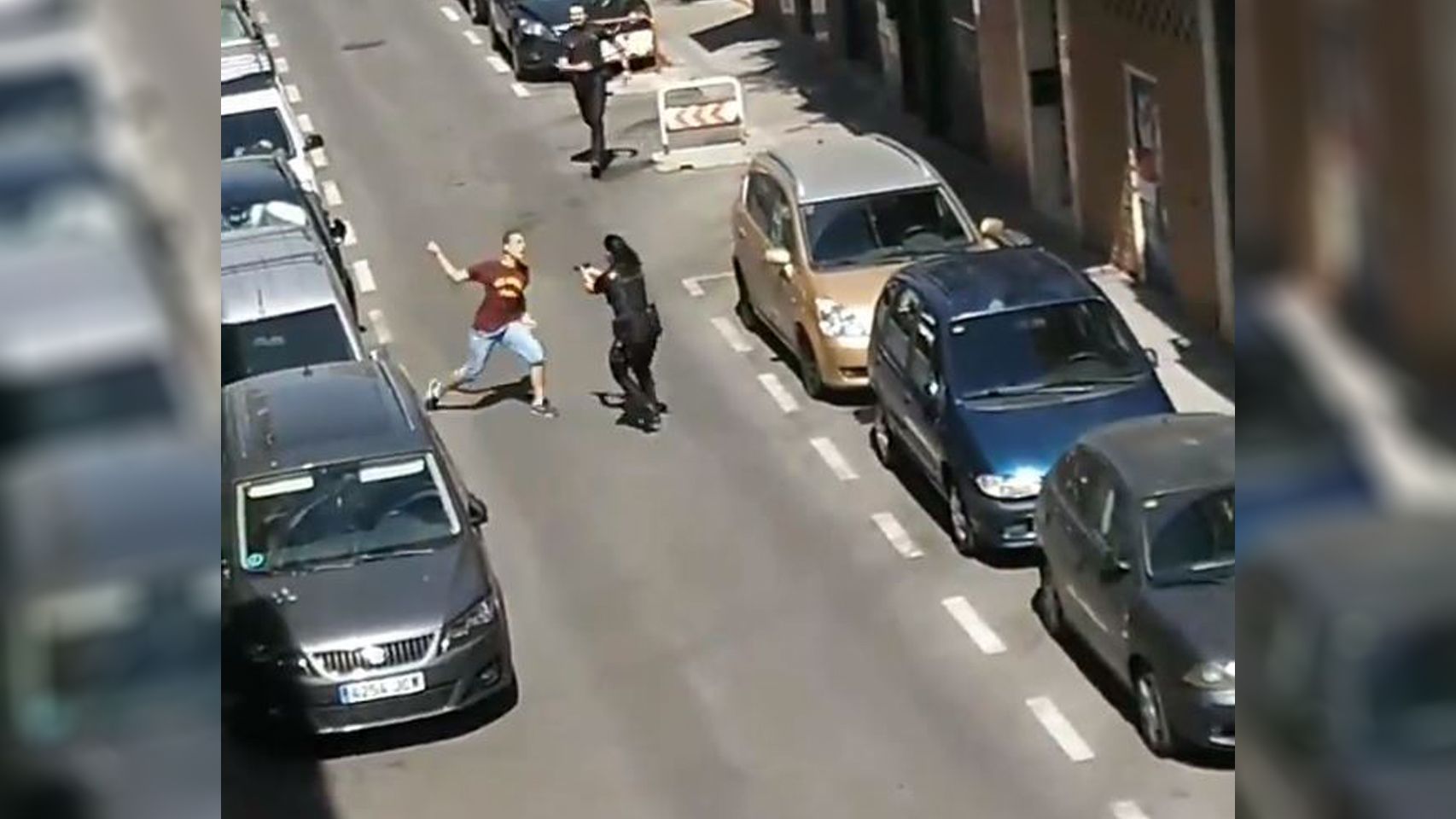 Agresión en un barrio de Madrid.