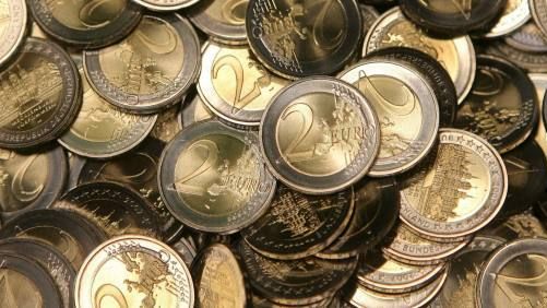 Monedas de dos euros en una imagen de archivo.
