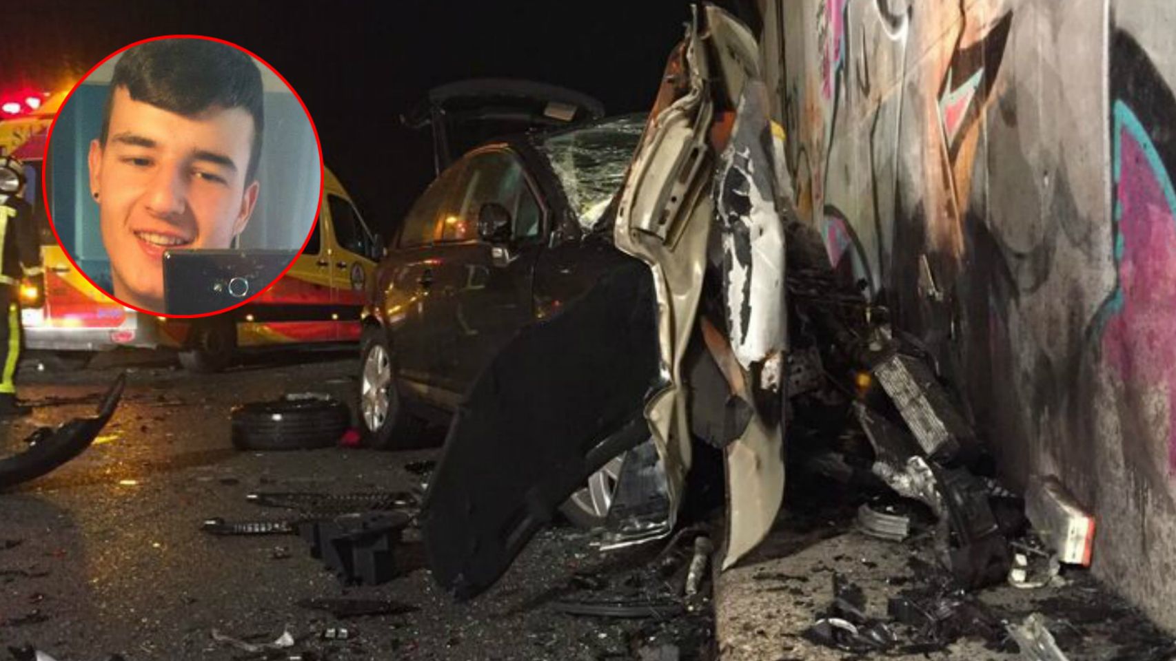 Víctor tuvo el accidente en el kilómetro 25 de la M-50.