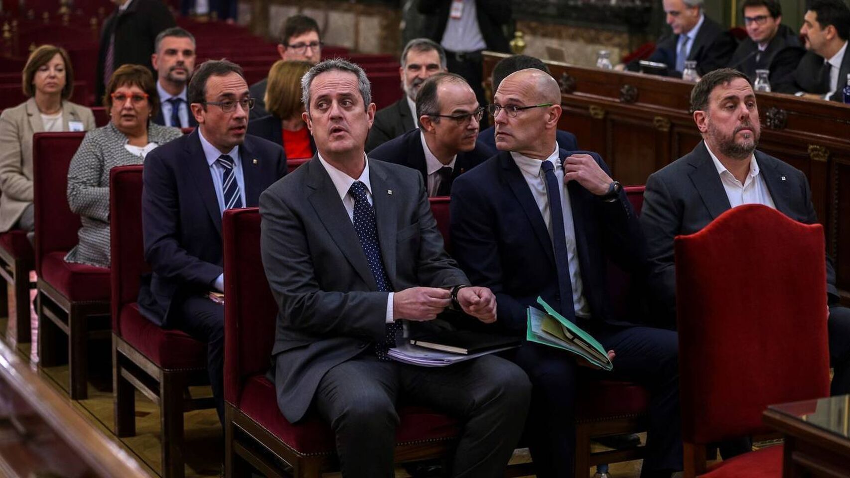 Los acusados, la primera sesión del juicio.