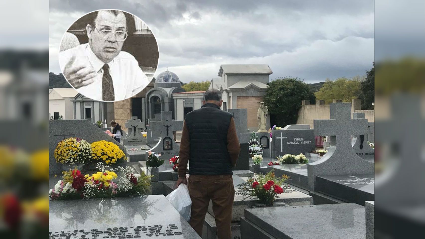 Nicolás visita la tumba de su mujer en el cementerio de Mingorrubio.