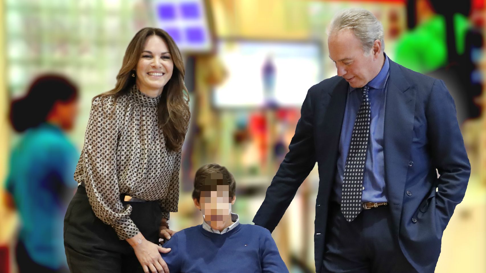 Fabiola Martínez, Kike y Bertín Osborne en un montaje de JALEOS.