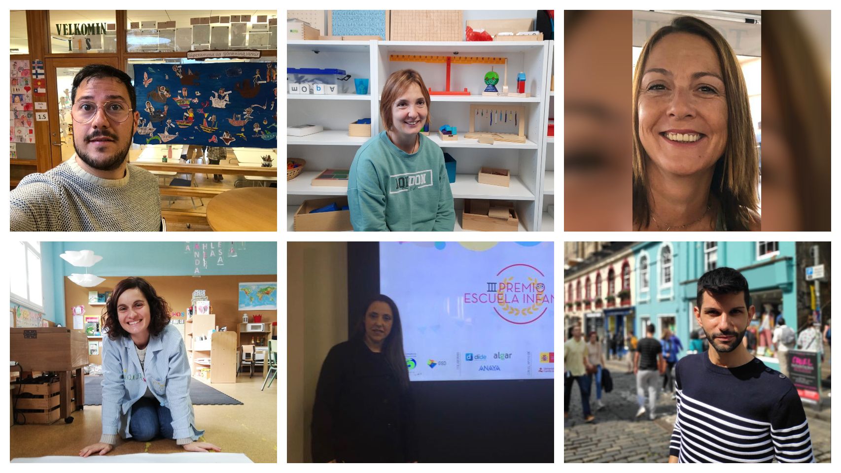 Seis docentes nominados al mejor maestro de Educación Infantil de España.