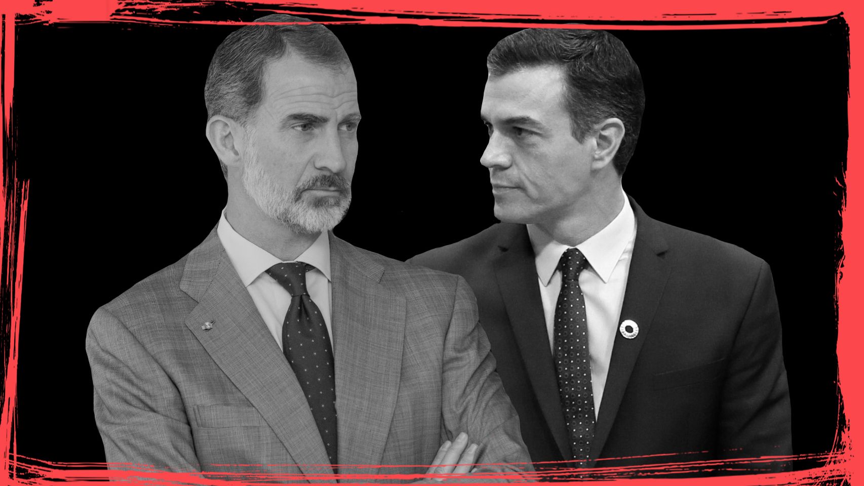 Felipe VI y el presidente del Gobierno en funciones, Pedro Sánchez